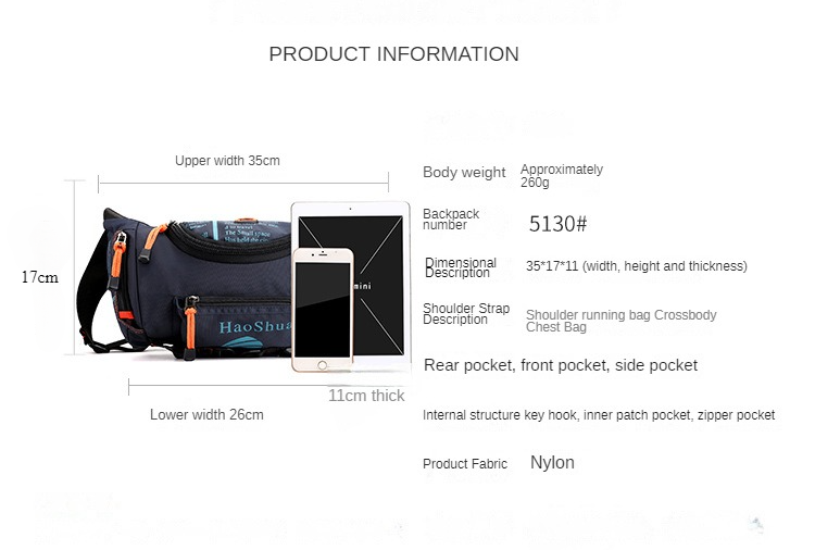 Multi-functional Outdoor Fanny Pack Sports Men's Shoulder Messenger Bag Waterproof Waist Bag