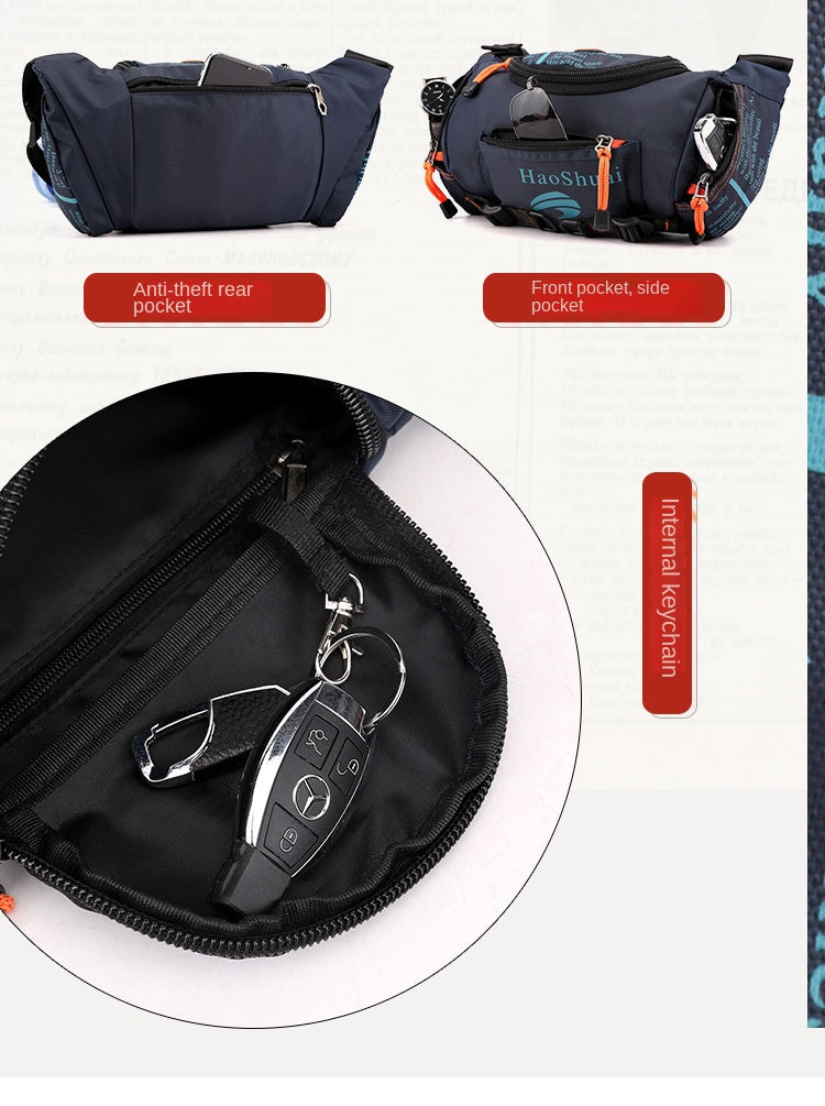 Multi-functional Outdoor Fanny Pack Sports Men's Shoulder Messenger Bag Waterproof Waist Bag