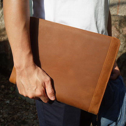 Genuine Leather Ipad Bag Men's Handbag Retro Crazy Horse Leather Ipadcover