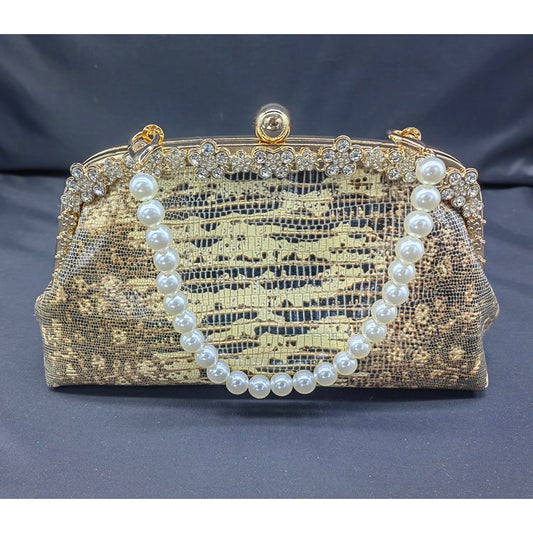 Women's handmade bags serpentine cowhide clasp purse