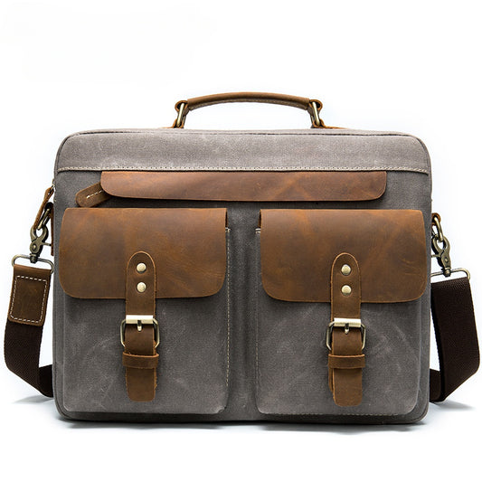 Full-grain Cowhide Handbag, Briefcase, Business 14 Inch Computer Bag