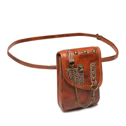 Women's Crossbody Bag Full-grain Cowhide Leather Mobile Phone Waist Bag