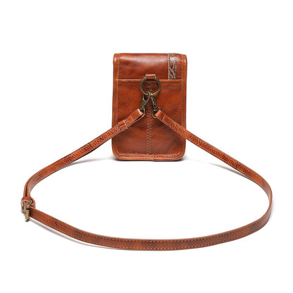 Women's Crossbody Bag Full-grain Cowhide Leather Mobile Phone Waist Bag