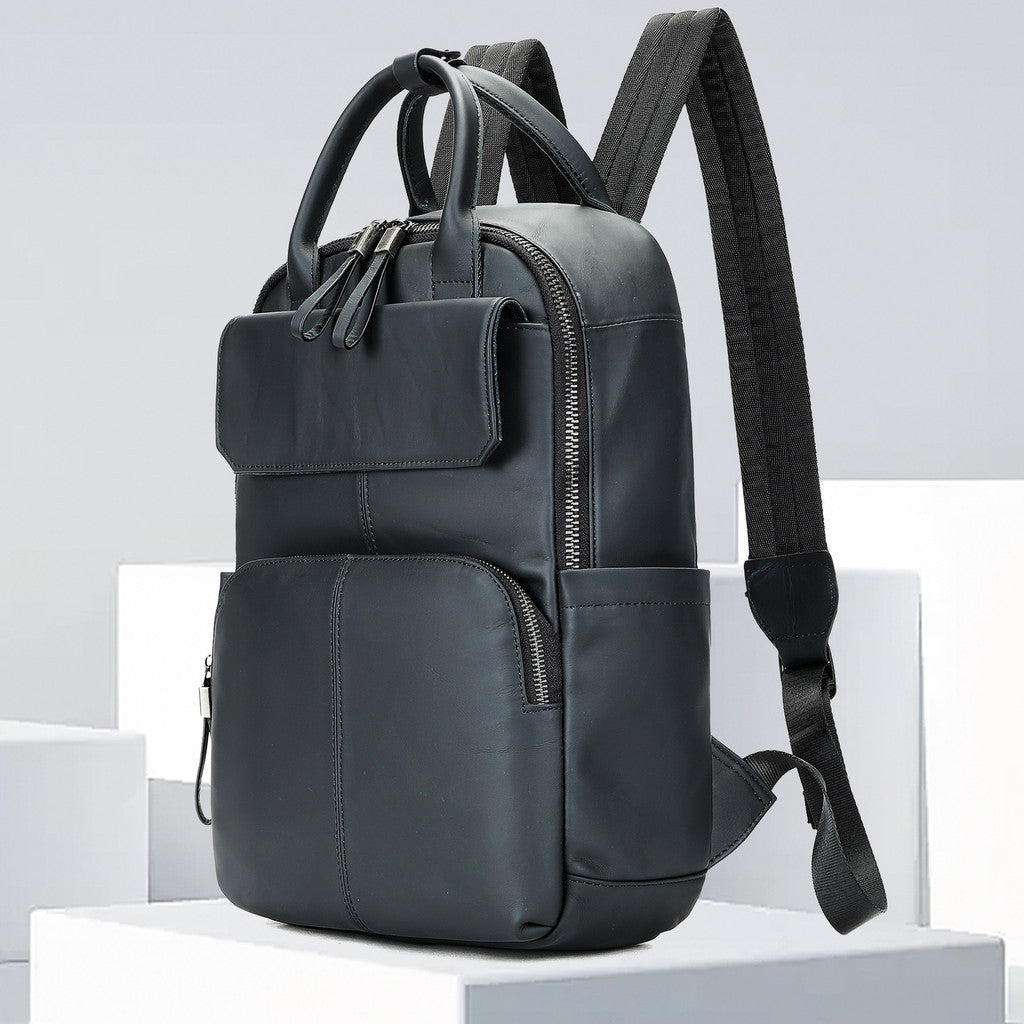 Genuine Leather Waterproof Outdoor High-capacity Backpack Full-grain Cowhide  Leather Backpack