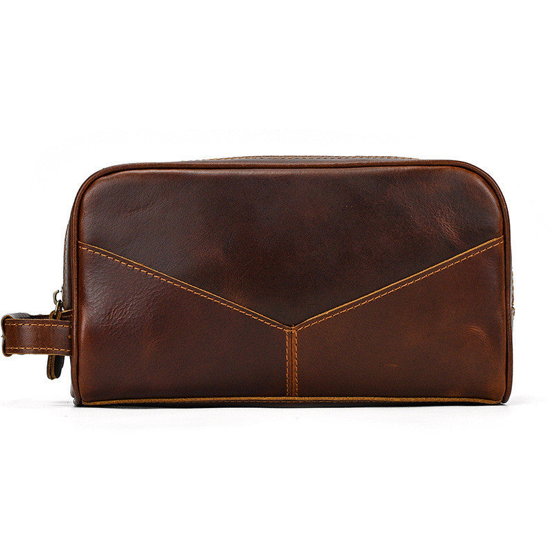 Crazy Horse Leather Retro Handbag Full-grain Cowhide Bag