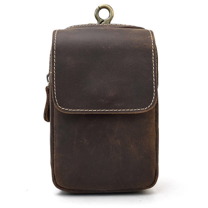 Full-grain Cowhide Bumbag Men's Retro Leather Belt Bag