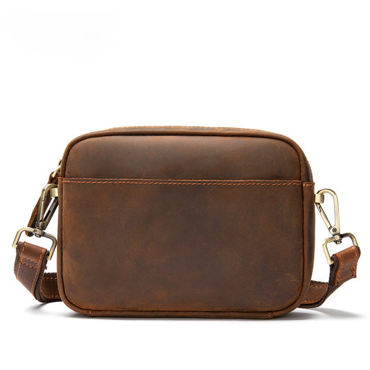 Men's Single-shoulder Crossbody Bag Genuine Leather Large Capacity Handbag