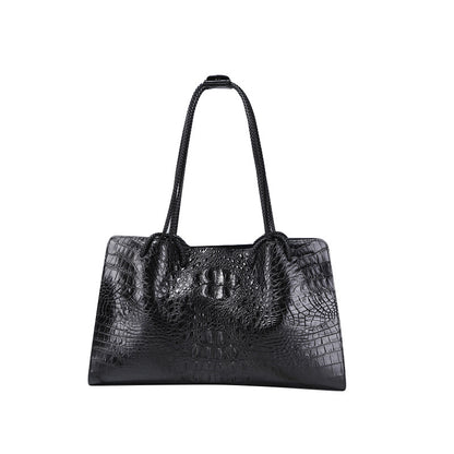 Crocodile Leather Women's Bag Leather Shoulder Bag Portable Tote Bag