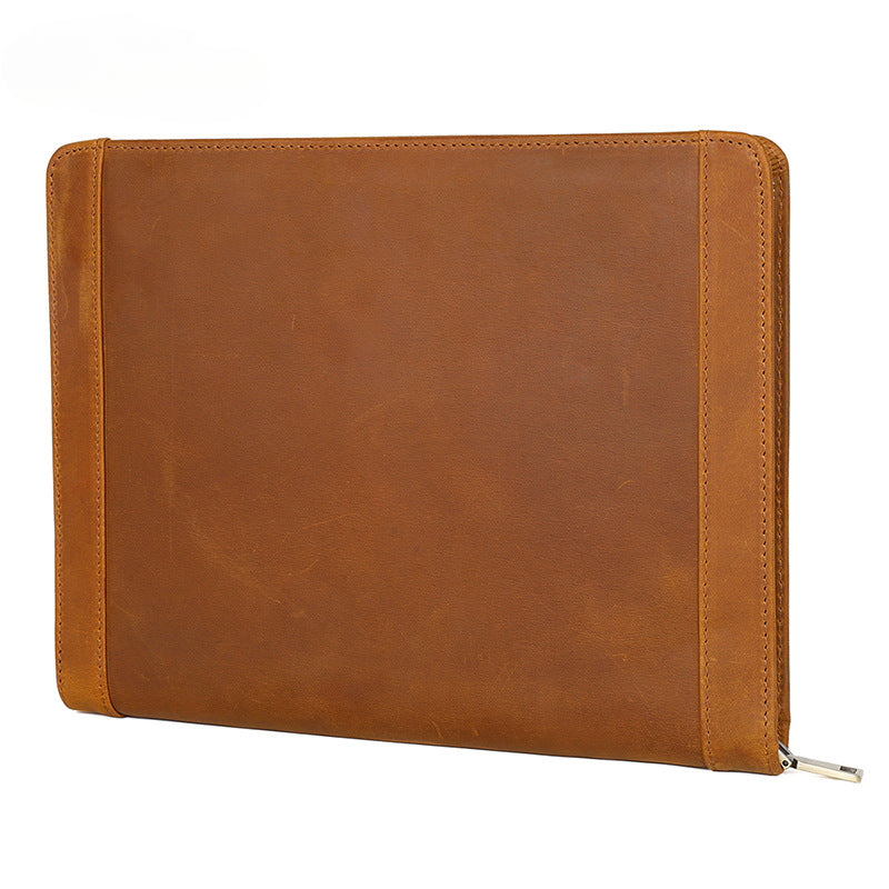 Genuine Leather Ipad Bag Men's Handbag Retro Crazy Horse Leather Ipadcover