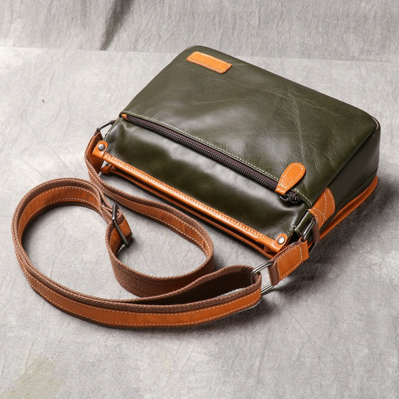 Full-grain Cowhide Shoulder Bag Messenger Bag