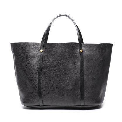 New Handmade Genuine Leather Tote Bag Large Capacity Multifunctional Tote Soft Leather Shoulder Bag