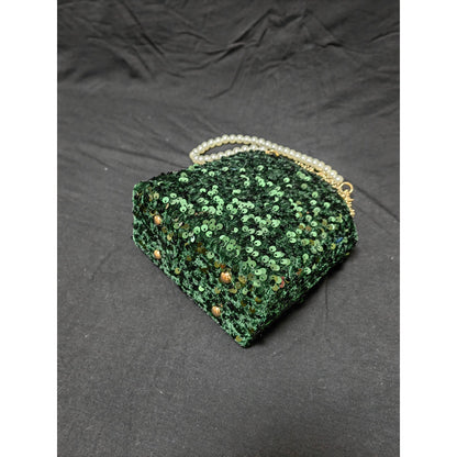 Women's Velvet sequins handbag Handmade clasp purse banquet bags