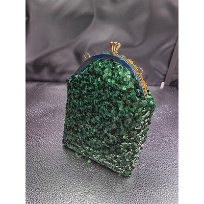 Women's Velvet sequins handbag Handmade clasp purse banquet bags