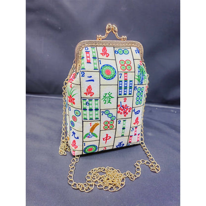 Women's Clasp Purse Handmade Handbag Digital Printing Bag,