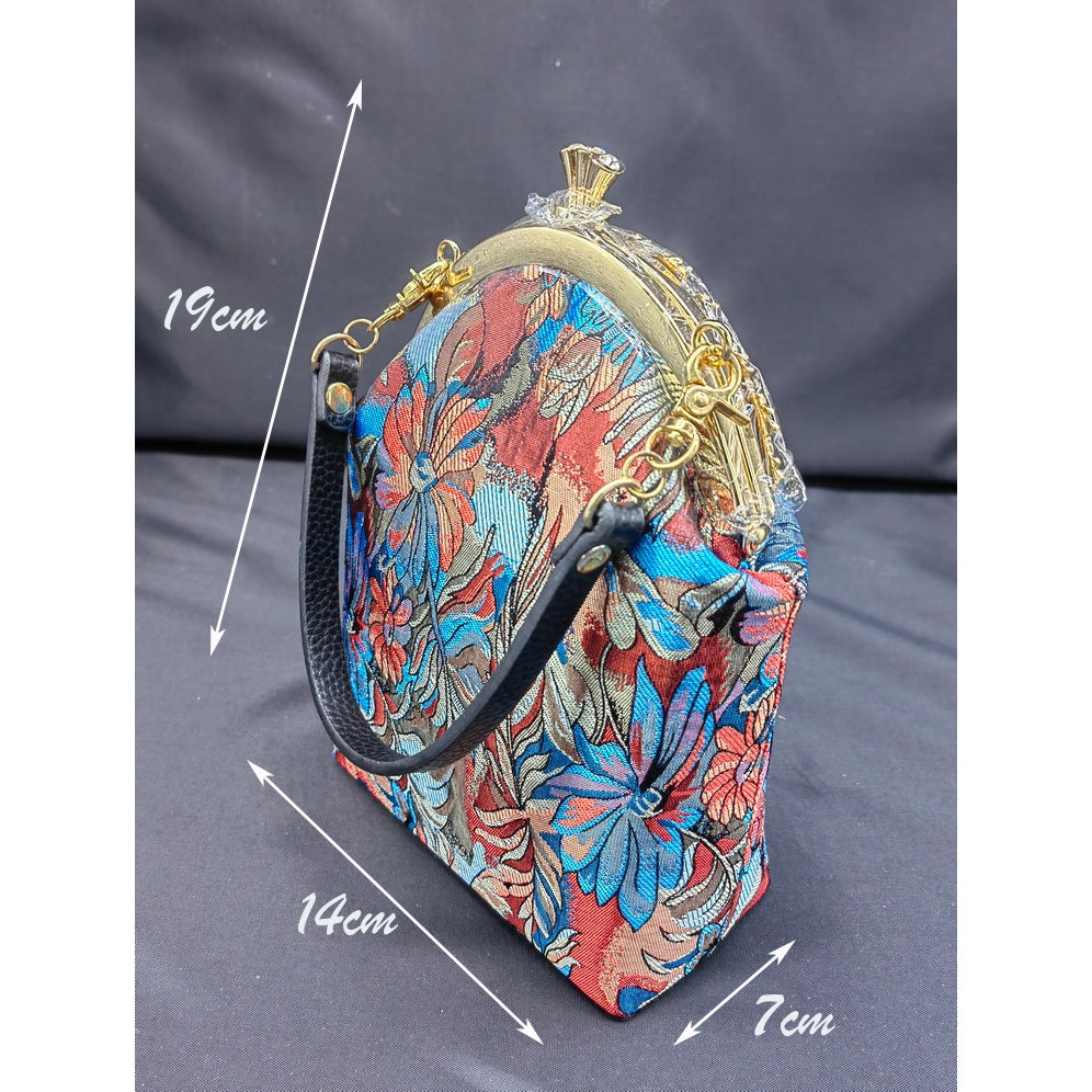 Women's Tapestry Clasp Purse Pure handmade boutique fashion handbag