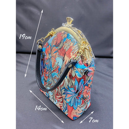 Women's Tapestry Clasp Purse Pure handmade boutique fashion handbag