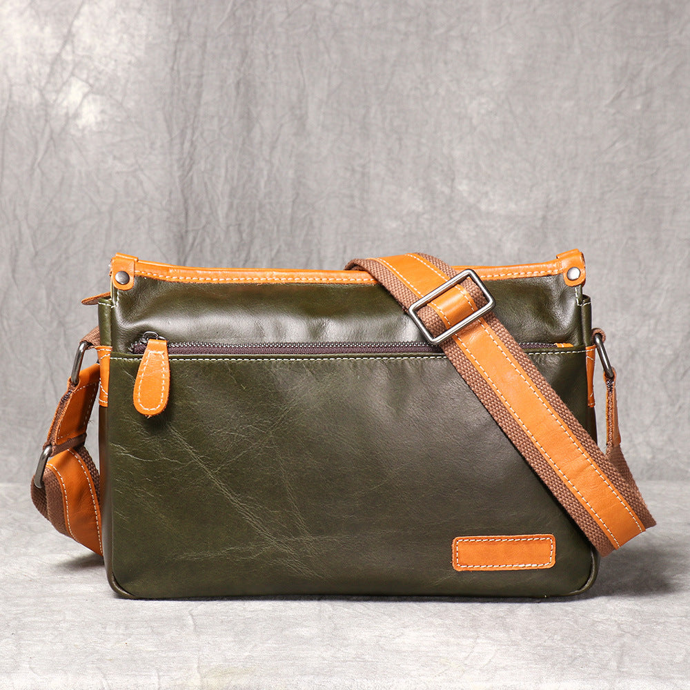 Full-grain Cowhide Shoulder Bag Messenger Bag