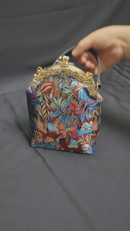 Women's Tapestry Clasp Purse Pure handmade boutique fashion handbag