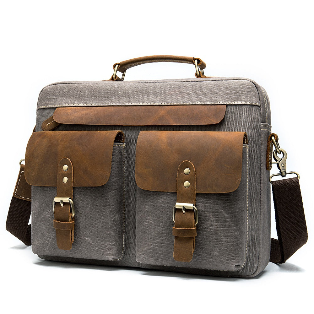 Full-grain Cowhide Handbag, Briefcase, Business 14 Inch Computer Bag