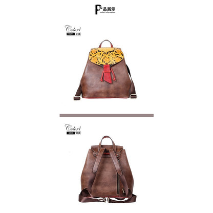 Women's Backpack Retro Full-grain Cowhide Bag