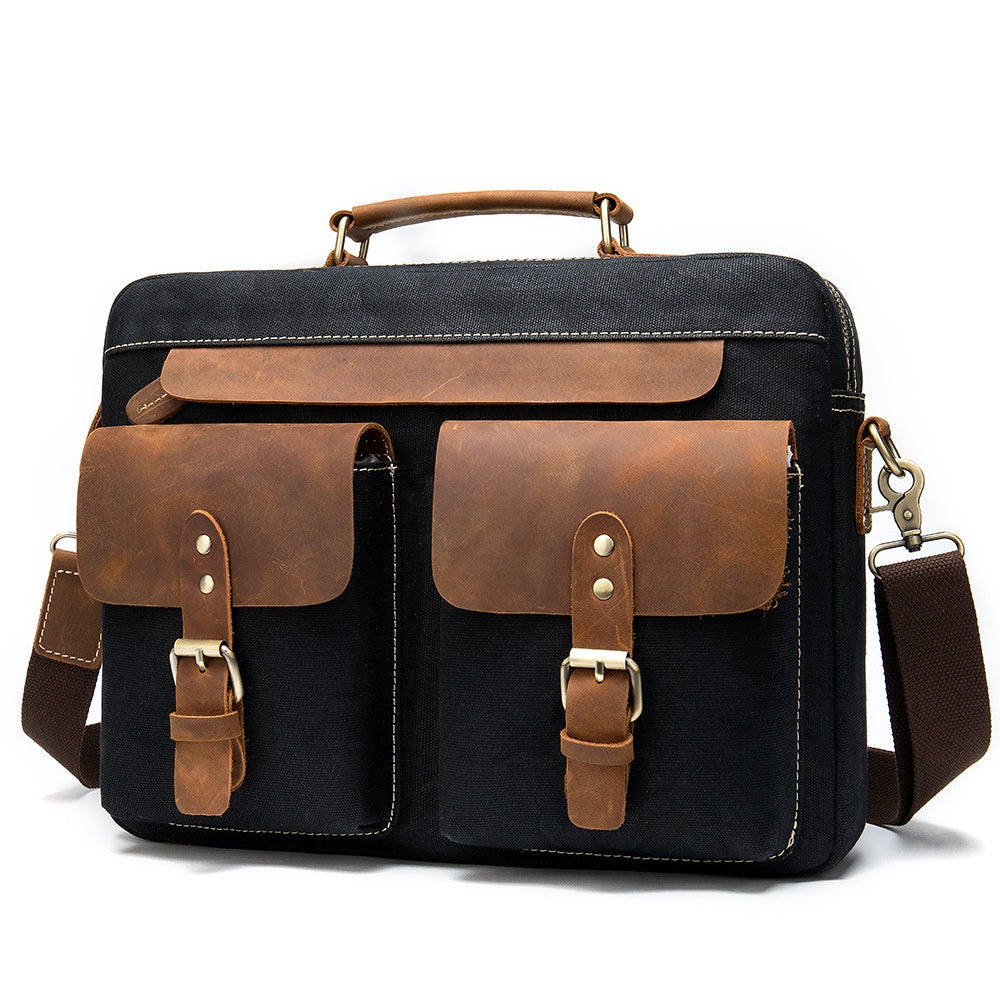 Full-grain Cowhide Handbag, Briefcase, Business 14 Inch Computer Bag