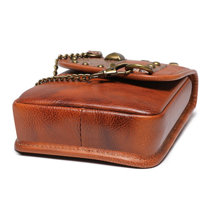 Women's Crossbody Bag Full-grain Cowhide Leather Mobile Phone Waist Bag