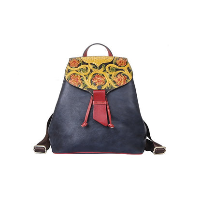 Women's Backpack Retro Full-grain Cowhide Bag