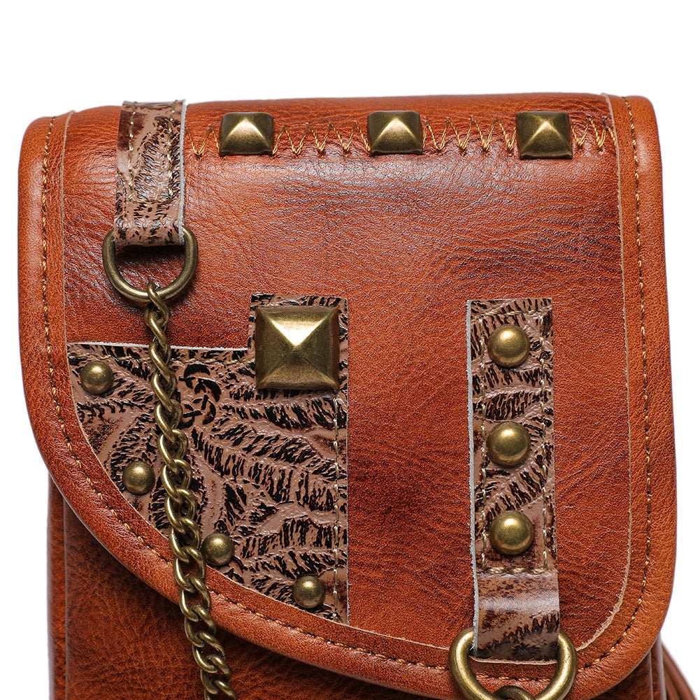 Women's Crossbody Bag Full-grain Cowhide Leather Mobile Phone Waist Bag