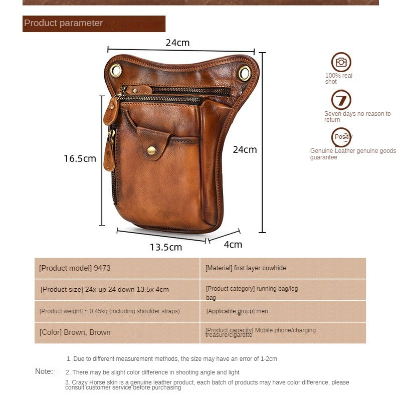 Men's Purse Full-grain Cowhide Layer Phone Bag