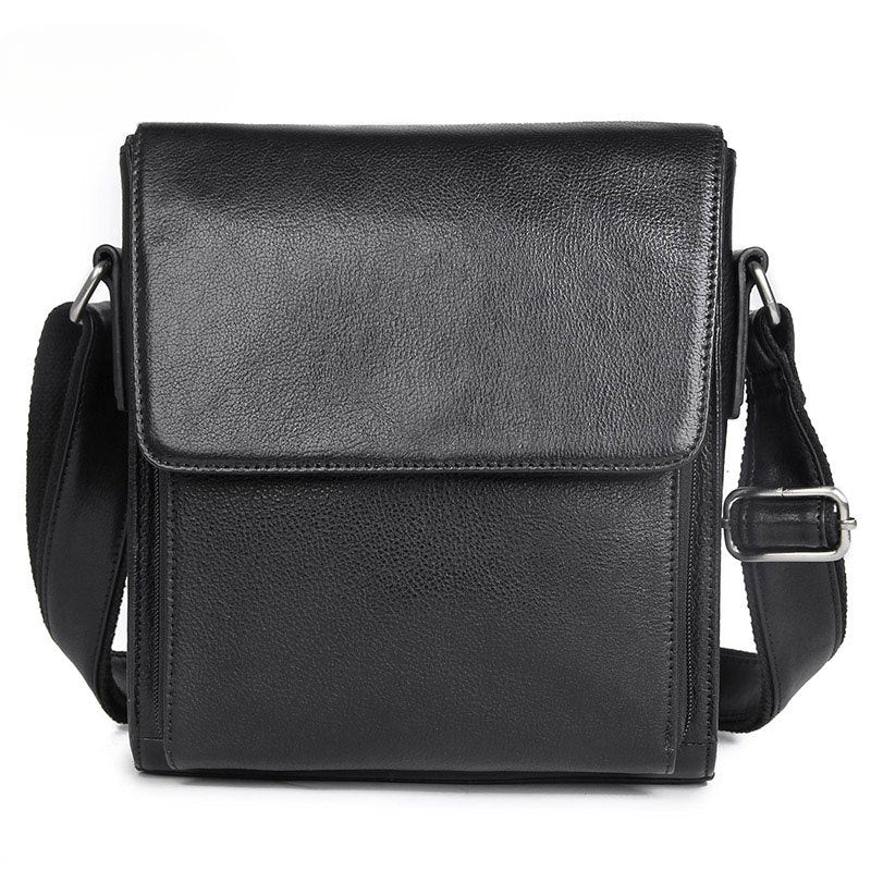 Retro Cowhide Large Capacity Crossbody Bag for Men's Shoulder Bag, Crazy Horse Leather Men's Bag