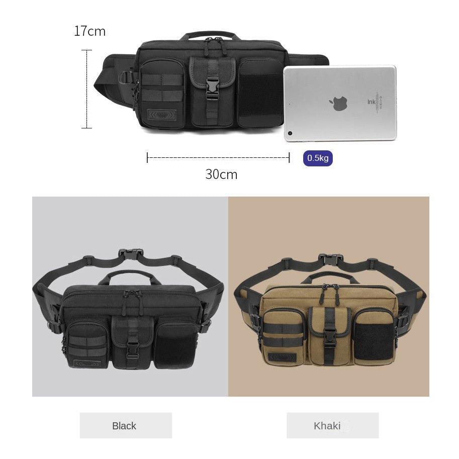 Men's Waist Bag Outdoor Waterproof Crossbody Bag Multifunctional Large Capacity Motorcycle Belt Bag