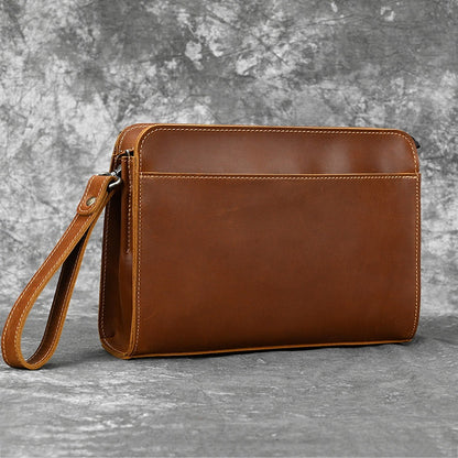 Men's Handbag Top-grain Cowhide Leather High-capacity Business Wallet