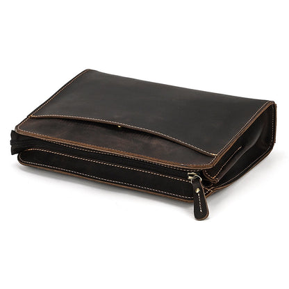 Men's Handbag Top-grain Cowhide Leather High-capacity Business Wallet