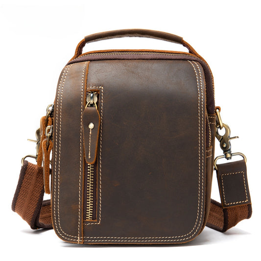 Top-grain Leather Men's Bag Leather Messenger Bag Shoulder Bag