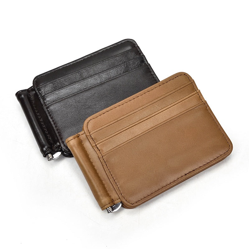 Genuine Leather Wallet, Crazy Horse Leather, Multiple Card Slots, Card Holder