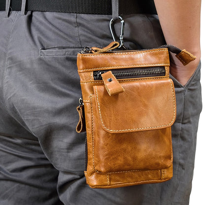 Full-grain Cowhide Multifunctional Handbag Men's Crossbody Bag