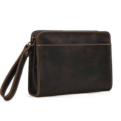 Men's Handbag Top-grain Cowhide Leather High-capacity Business Wallet