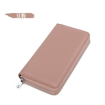 Full-grain Cowhide Leather Card Bag Multi-card Business Card Bag Long Wallet